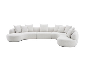 Модульный изогнутый диван из ткани