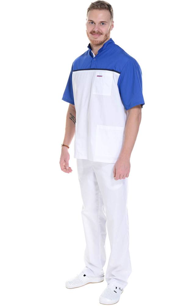 61946 Костюм "Лидер" белый василек  Медицинская одежда  размер 52-54/170-176 Спецодежда  - Вид №13