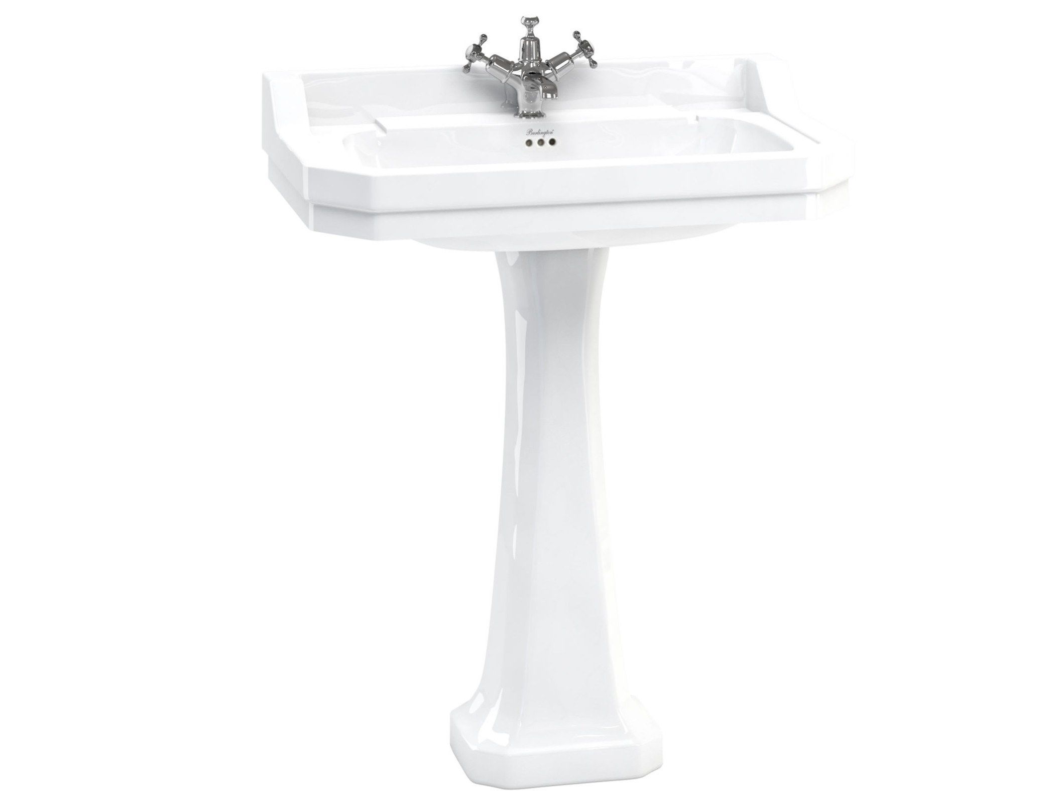 Прямоугольный умывальник из стекла на колонне Burlington Эдвардианская ARCH-00134895 - Вид №16