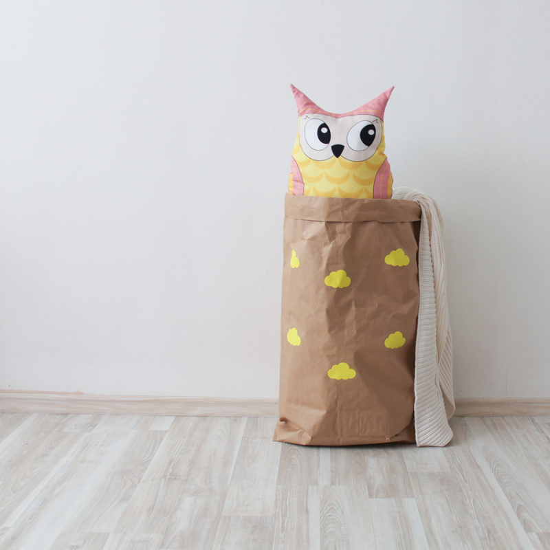 Эко-мешок для игрушек Small Clouds из крафт бумаги VAMVIGVAM  282007 Белый;бежевый Santreyd  - Вид №2