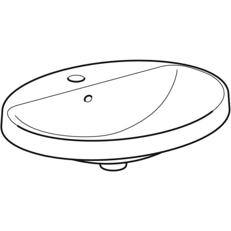 500.724.01.2 Встраиваемая раковина Geberit VariForm овальной формы, с полкой для отверстия под смеситель Geberit  - Вид №13