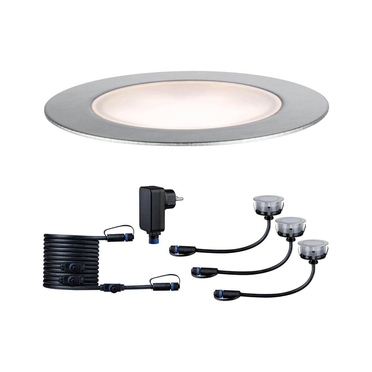 Уличный светильник ландшафтный светодиодный D 7 см серый Shine Floor Set 93692 PAULMANN SHINE FLOOR SET 00-3897005 Серый  - Вид №3