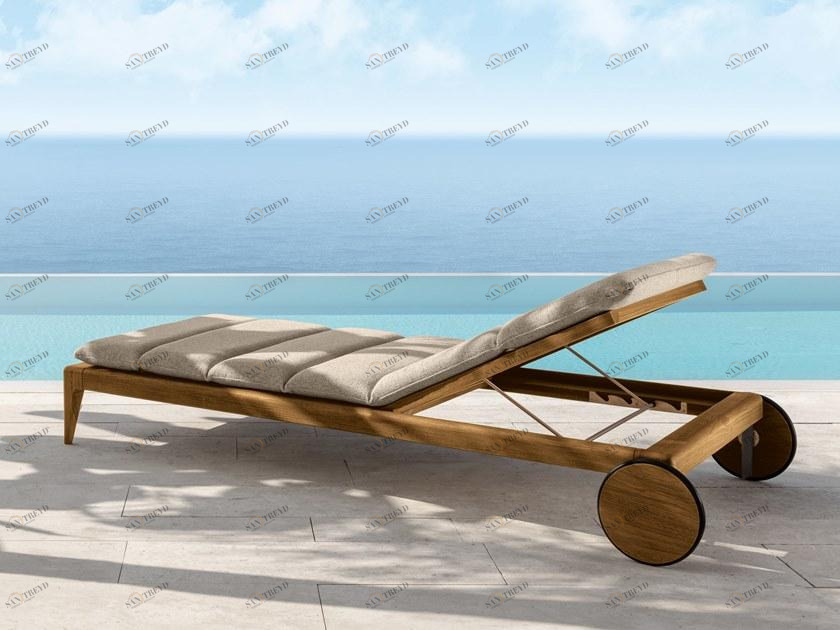 Talenti Садовый лежак на колесиках Cruise teak Crullet