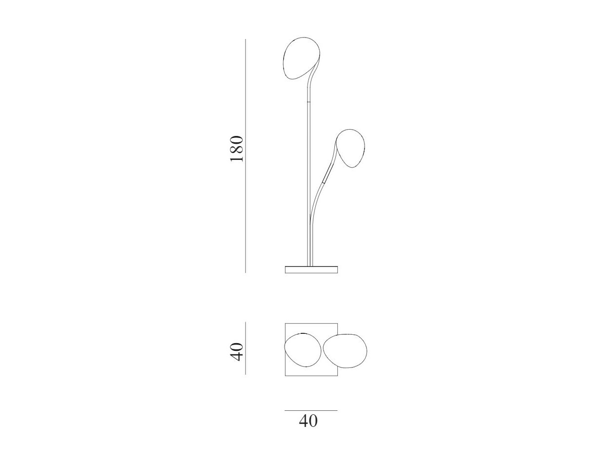 Латунь и поликарбонат светодиодные напольные лампы Exteta 10th ARCH-00038584 - Вид №11