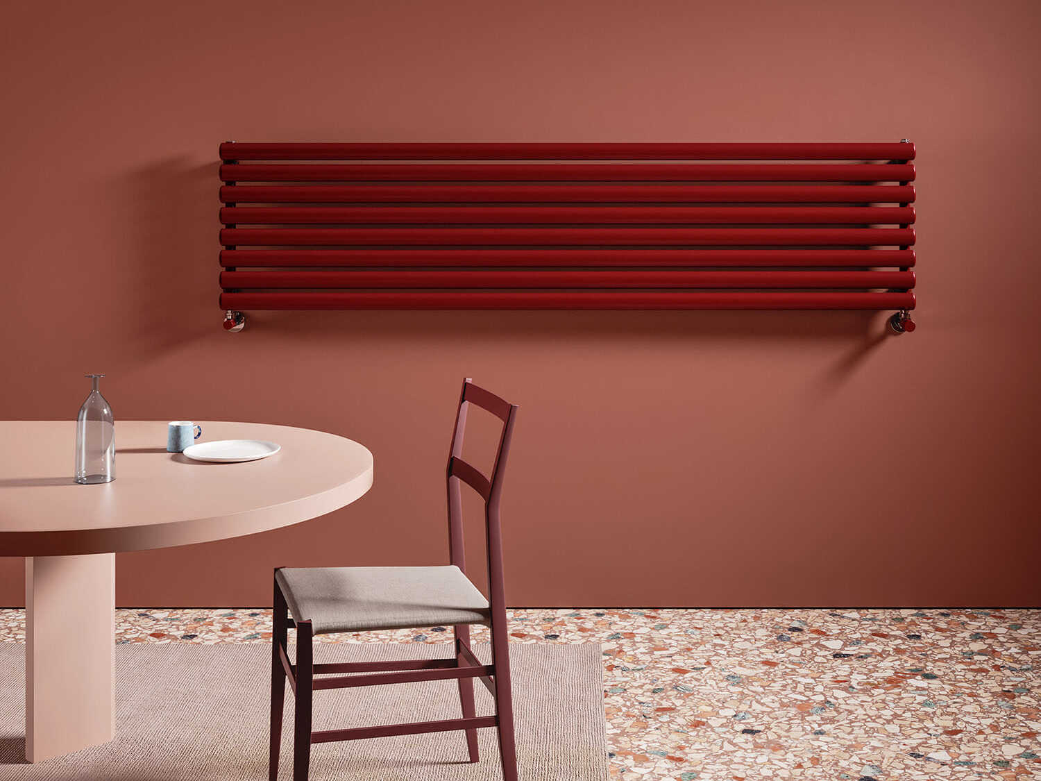 Стальной горизонтальный мебельный радиатор с эллиптическими трубчатыми элементами Irsap Ellipsis ARCH-00049973