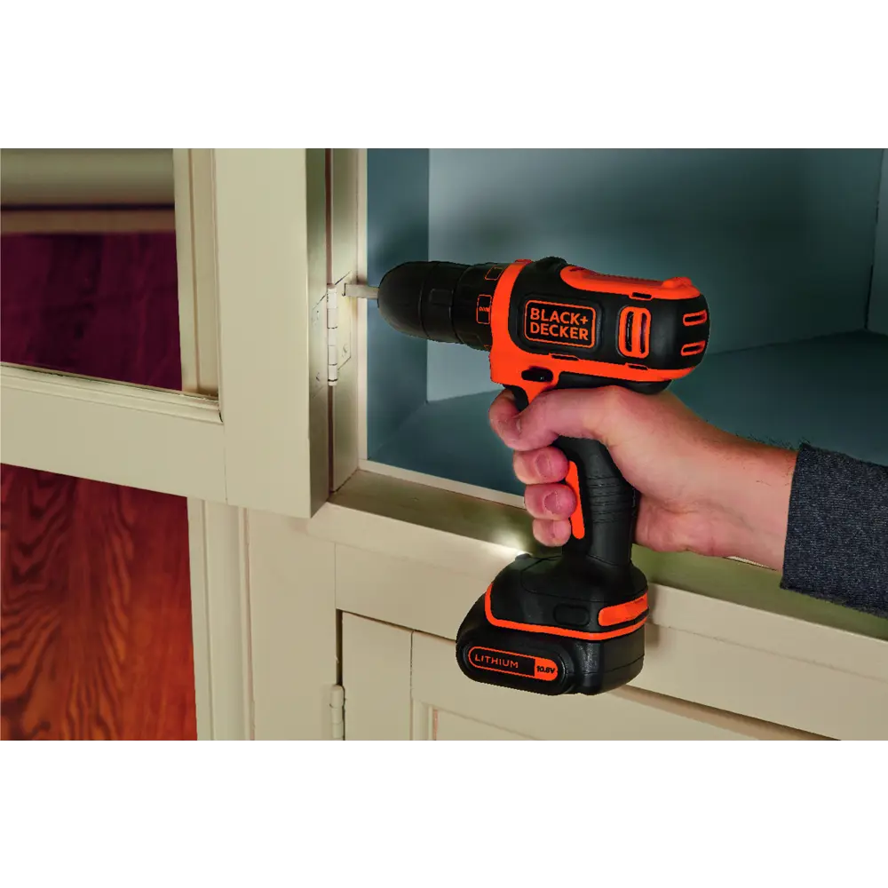 Дрель-шуруповерт аккумуляторная Black&Decker BDCDD12KBQW, 10.8 В Li-ion 2x1.5 Ач 18767105 STLM-2204963 BLACK + DECKER  - Вид №5
