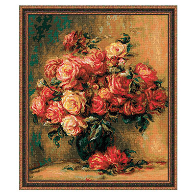1402 Набор для вышивания Букет роз 40 х 48 см RIOLIS Сотвори Сама 