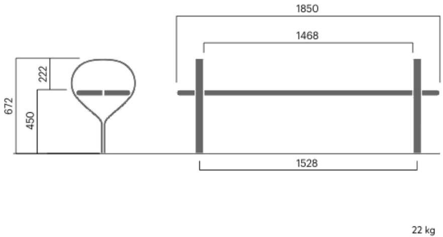 VESTRE Деревянная скамья без спинки в современном стиле с подлокотниками Folk sun-id-1505357 - Вид №8