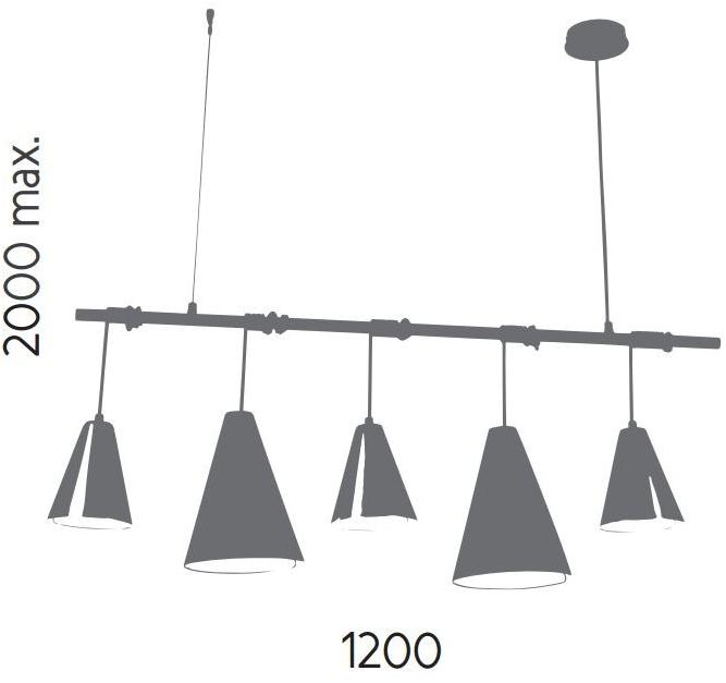 Aromas del Campo Подвесной светильник из металла Boa C1211 - Вид №2