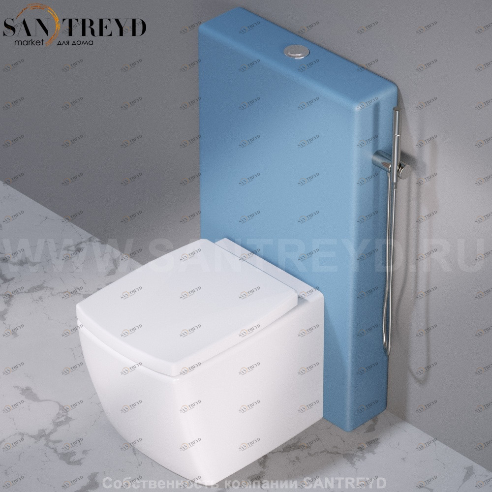 C304141 Компакт унитаз с бачком Синий A. e T. Italia WALL Италия AeT ITALIA