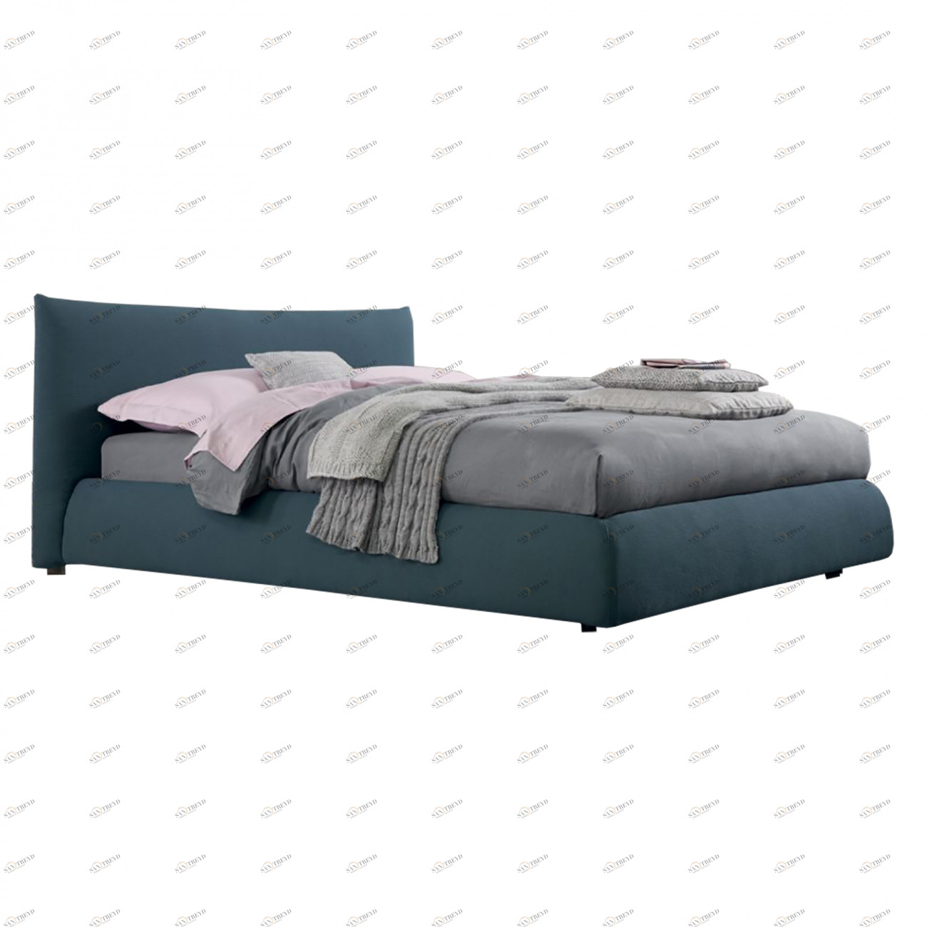 Кровать двуспальная 180х200 голубая Pillow Fit DORELAN ДИЗАЙНЕРСКИЕ 052395 Синий 