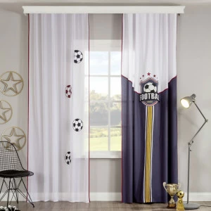 Штора детская синяя 145х260 см Goal, 1 полотно CILEK  00-3832645 Синий