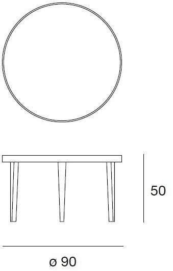 Pacini & Cappellini Низкий круглый журнальный столик Dominique 5371 - Вид №2