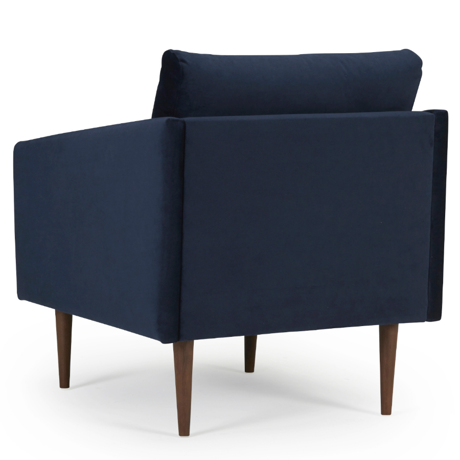 Кресло Anton с ножками из дуба/грецкого ореха, темно-голубое Kragelund 3750124604 - Вид №5