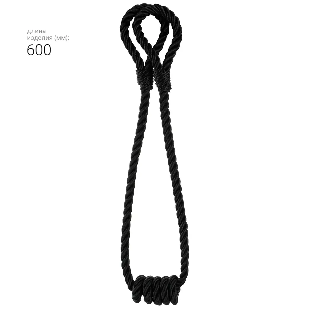 89337849 Подхват для штор Шишка 167 60 см металл цвет черный STLM-1022891 Santreyd  - Вид №3