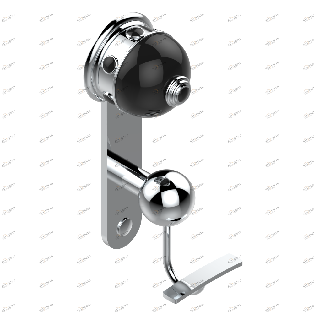 U1T-510 Крючок для халатов поперечный Thg-paris Sully с чёрным ониксом Хром U1T-510 CAT.A