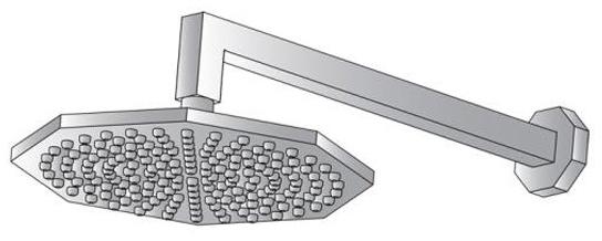 RUBINETTERIE STELLA Настенная лейка душа с держателем Firenze 310/320a - Вид №2