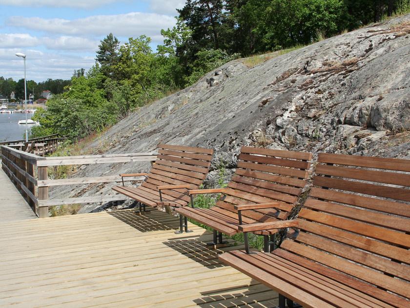 Nola Industrier Деревянная скамейка со спинкой Kajen sun-id-1395540 - Вид №2