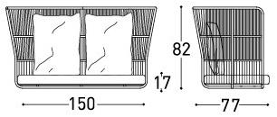 Varaschin 2-местное кресло-качалка из ткани Tibidabo 1421 - Вид №6
