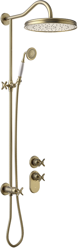 Комплект 2-ходового скрытого термостатического смесителя для душа TRES CLASIC Block System-24235203LM TRES