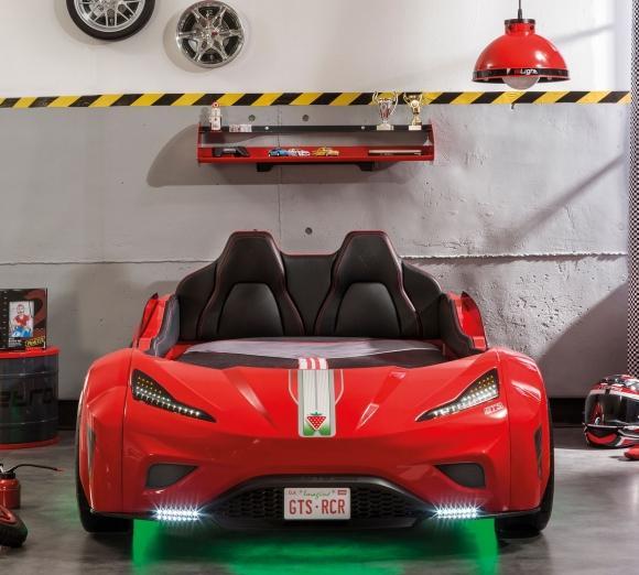 Кровать-машина с подсветкой 100х190 см красная GTS CILEK CHAMPION RACER 00-3832326 Красный Santreyd  - Вид №10