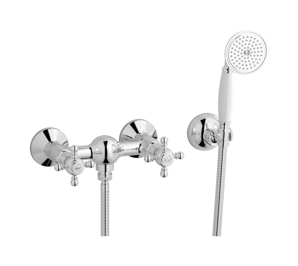Встроенный смеситель для душа в комплекте с душевым гарнитуром. WE ARE IB hr350cc Chrome Hermes