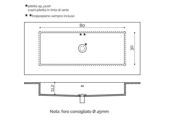 Подвесная раковина Corian® с столешницей Acquapazza Corian ® elements ARCH-00152035 - Вид №2