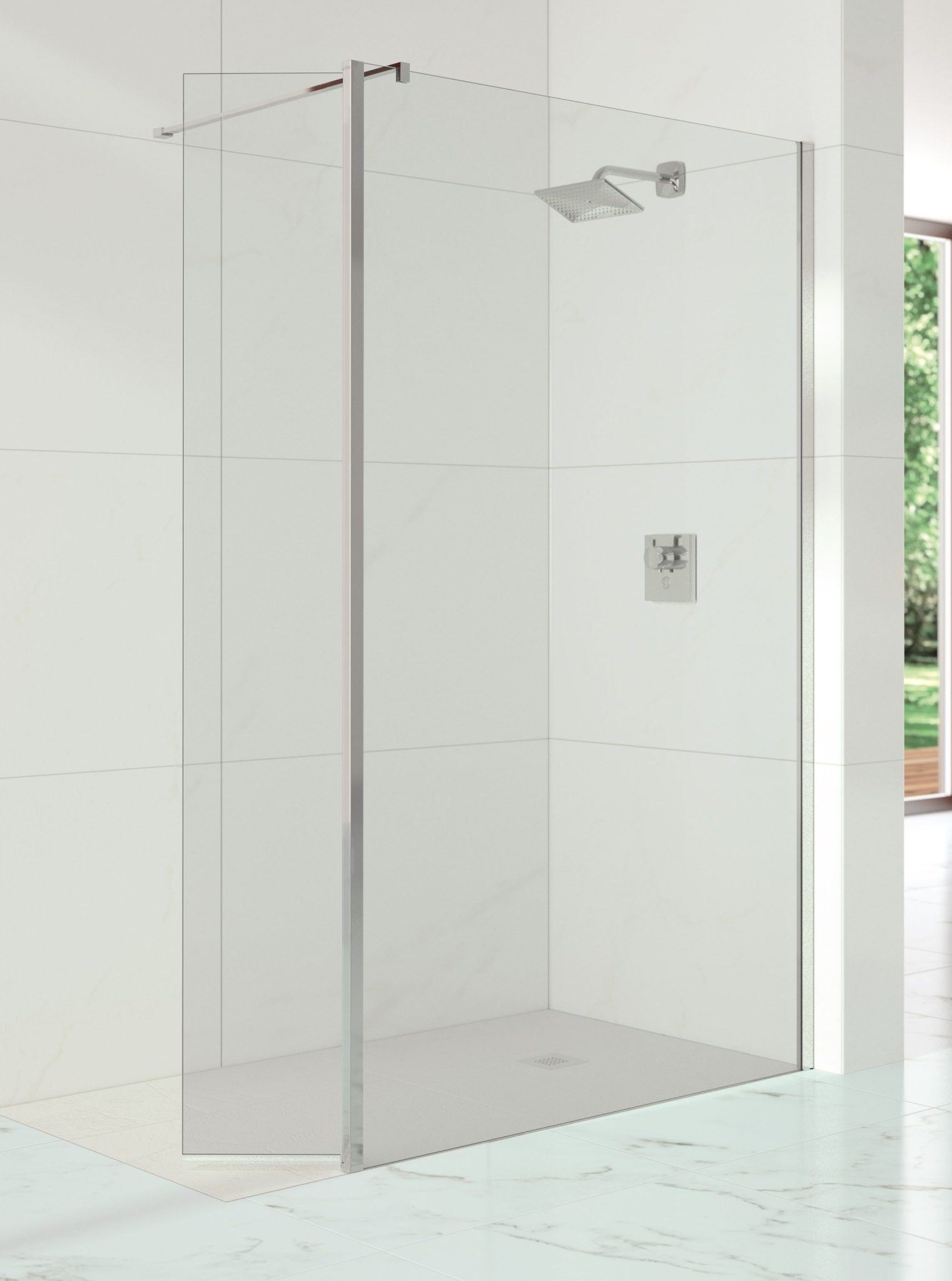 Душевая перегородка M8SWS30 N Merlyn 10 Series Хромированный - Вид №2