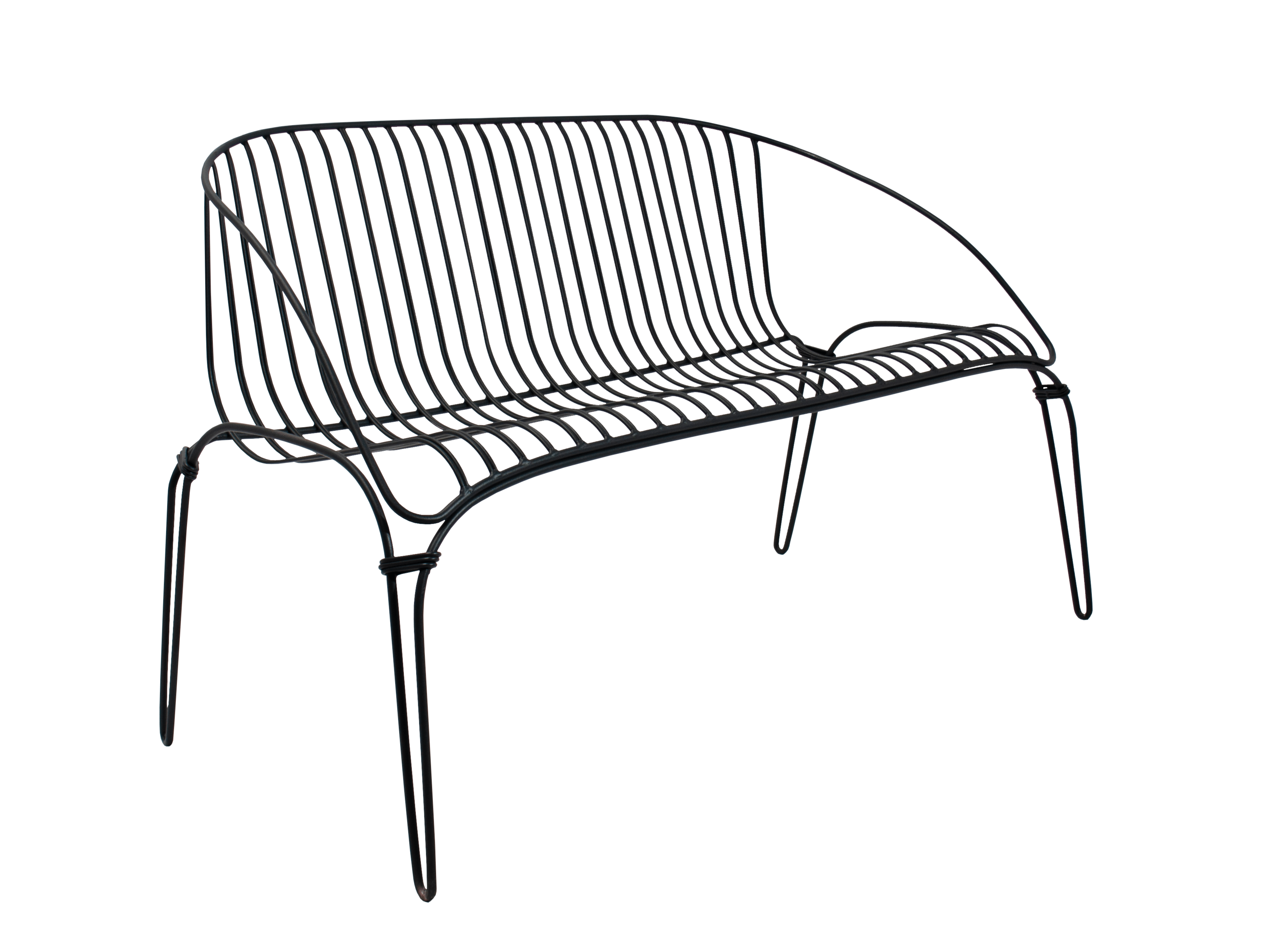 Садовая скамейка из оцинкованной стали со спинкой iSimar Colonial ARCH-00134200