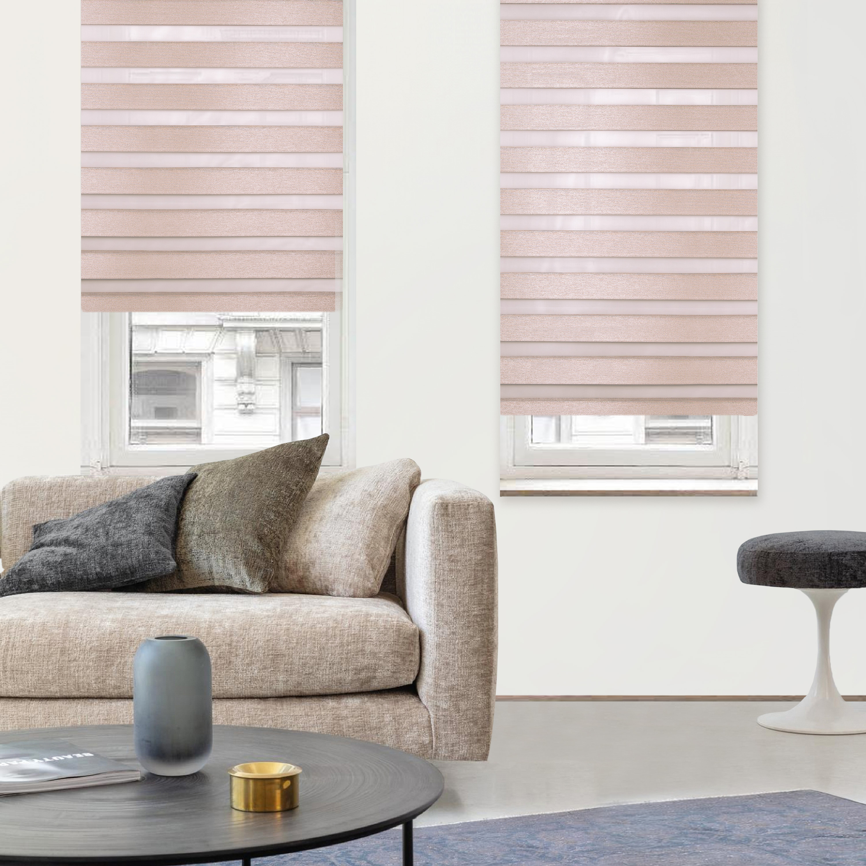 Santreyd Рулонная штора день-ночь Miamoza 100×160 см с системой Easy Fix 82614464 STLM-0031717 - Вид №2