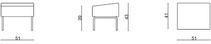 Ferrante Подставка для ног из ткани Heard sun-id-1501989 - Вид №3