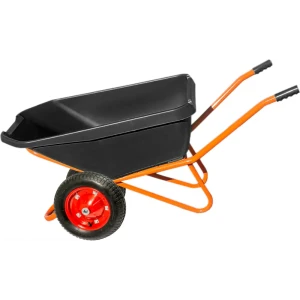 Тачка садовая двухколесная Павловская Заря v100 л пневматические колеса