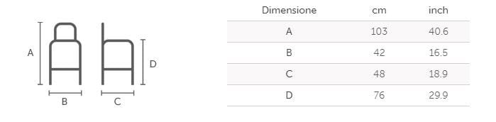 Высокий стул Fenix-NTM® с подставкой для ног со спинкой Midj ARCH-00096162 - Вид №4