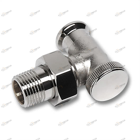 314APV1512 SANHA 14APV терморегулятор угловой, PN10, ВПр-Нр, никелированная латунь 15x1/2 мм 