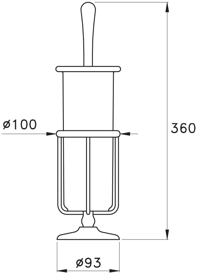 RUBINETTERIE STELLA Ершик для унитаза из керамики Roma sun-id-1439989 - Вид №1