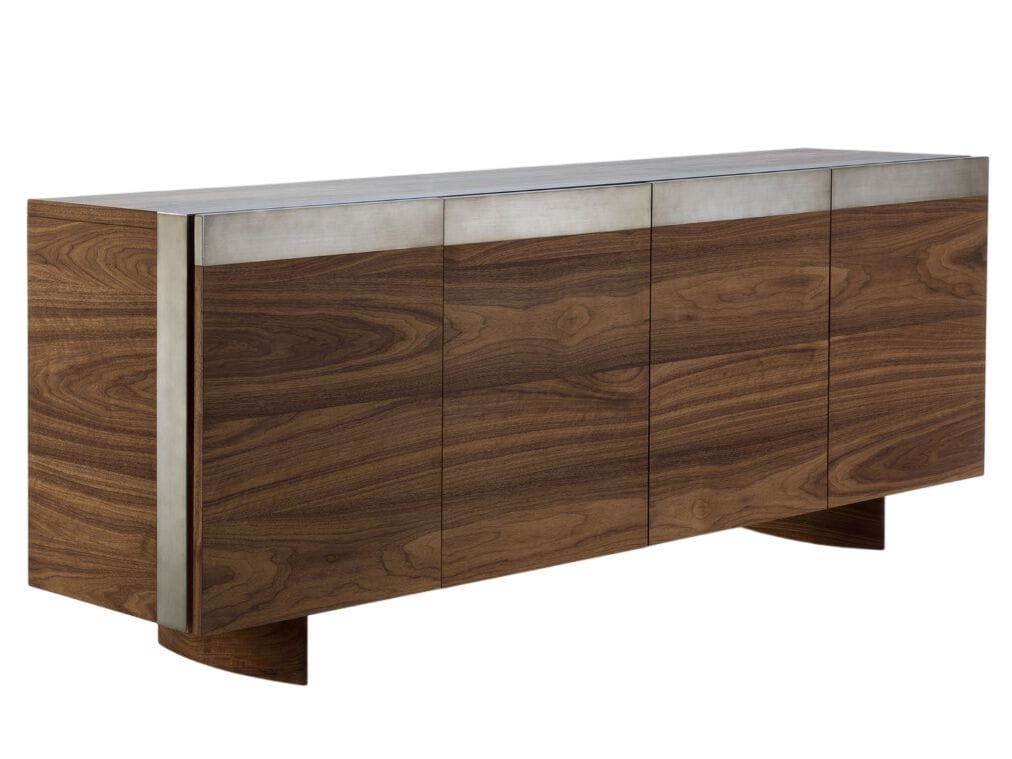 Шкаф из массива дерева и железных вставок Riva 1920 LINEAR ARCH-00023123