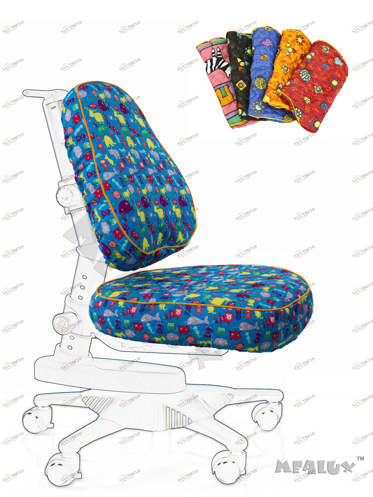 Чехол для кресла Newton/Match голубой со зверятами COMF-PRO  261272 Синий Santreyd 