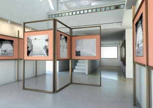 Двухсторонняя алюминиевая напольная стойка дисплея