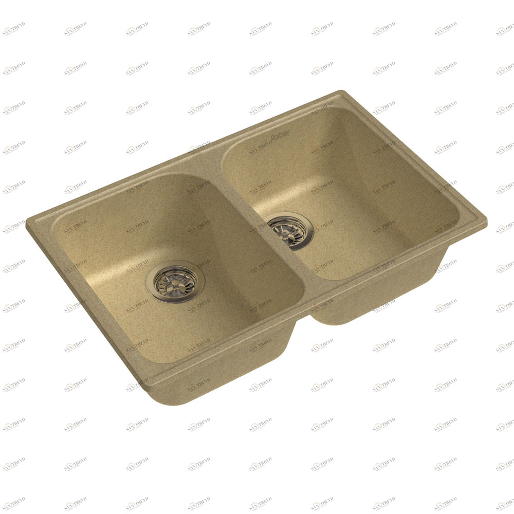 RQ610 бежевый Мойка кухонная прямоугольная Raiber 