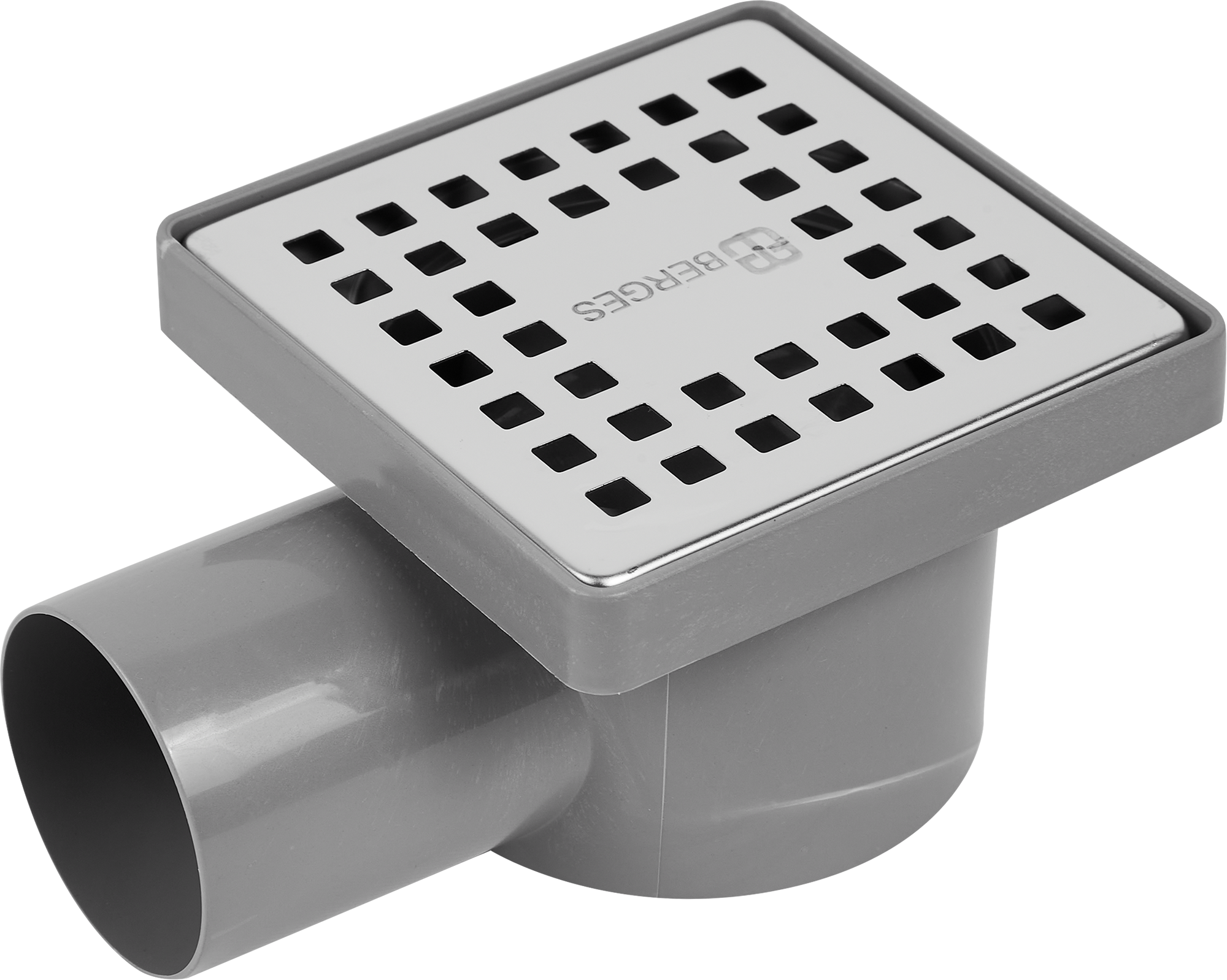 Душевой трап BERGES Stock 100x100x50 мм с комбинированным затвором 85099215 STLM-0058773