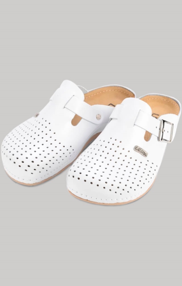 61960 Сабо "Leon" мужские белые LEON  Медицинская обувь  размер 41  - Вид №1