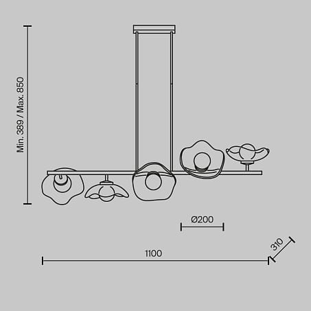 Металлический подвесной светильник Maytoni Miracle ARCH-00078114 - Вид №5