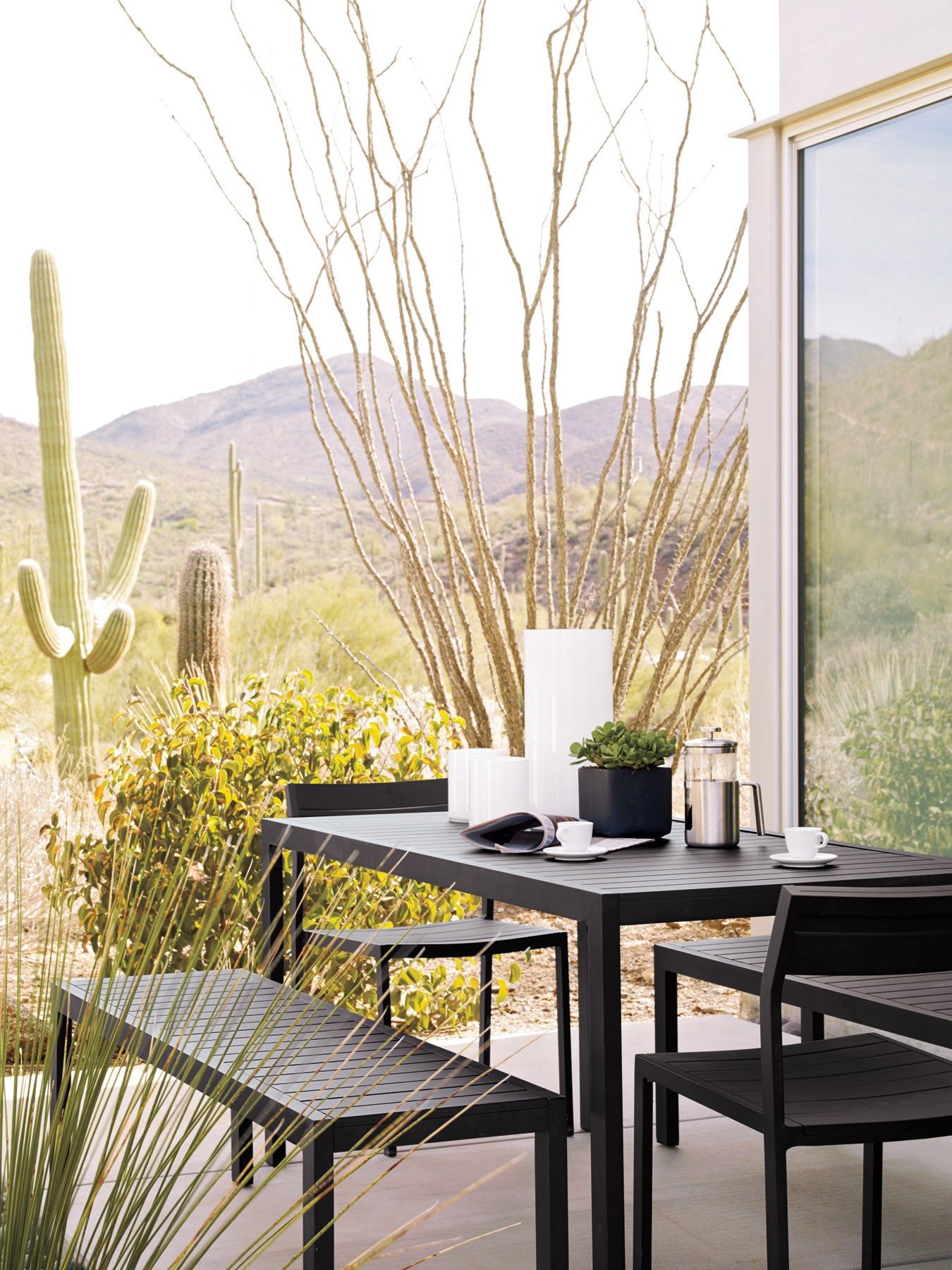 Прямоугольный алюминиевый стол с порошковым покрытием Case Eos ARCH-00062107 - Вид №6