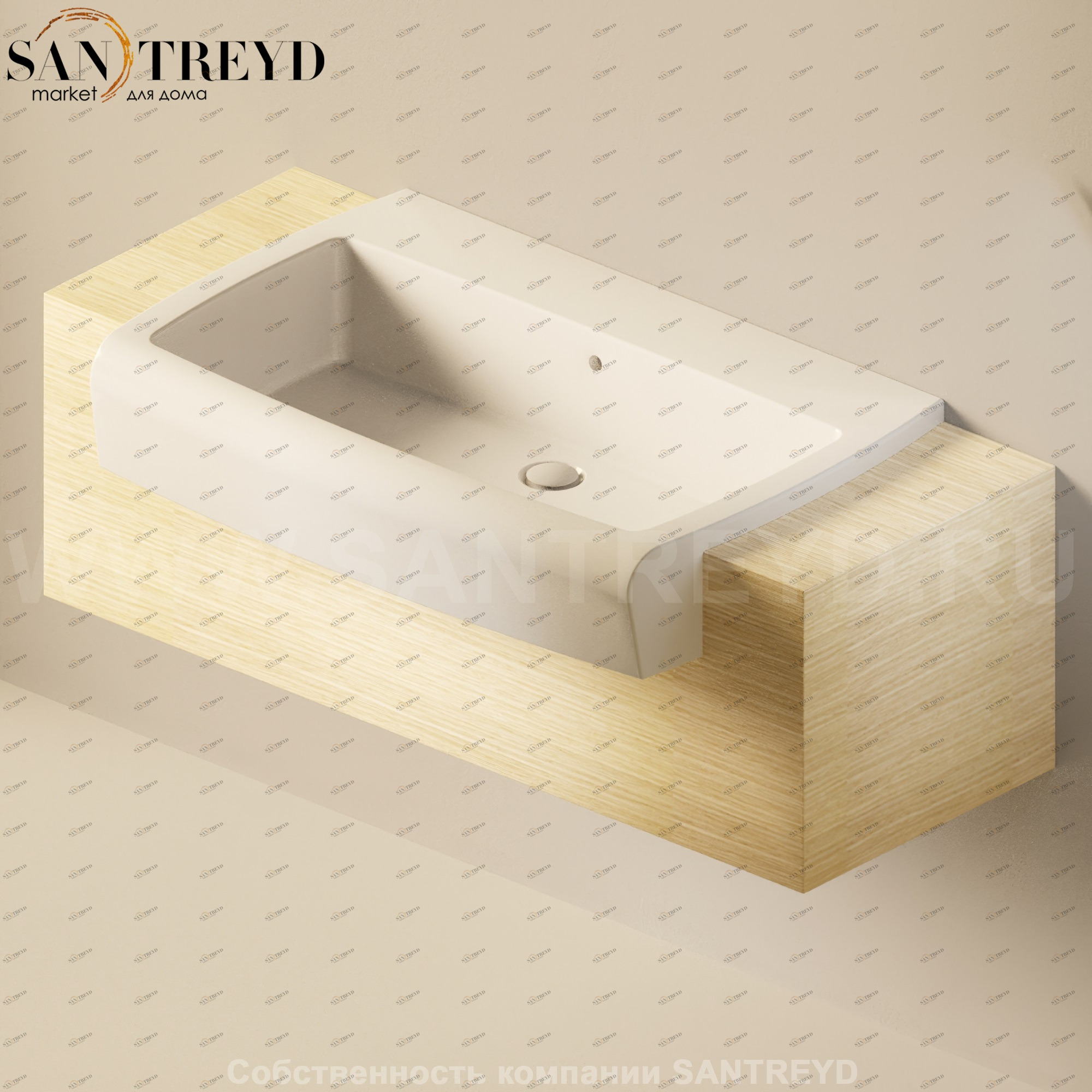 Flaminia UNA Консоль для раковины от 120 до 200 см светлый дуб UNA90C1.WL Ceramica Flaminia UNA90C1WL