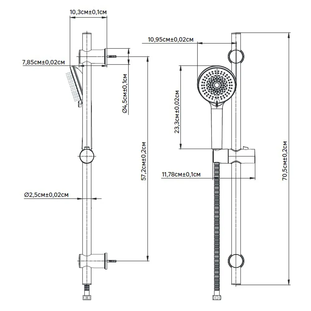 Душевой комплект Терни KONSENSA черный STLM-2144109 - Вид №3