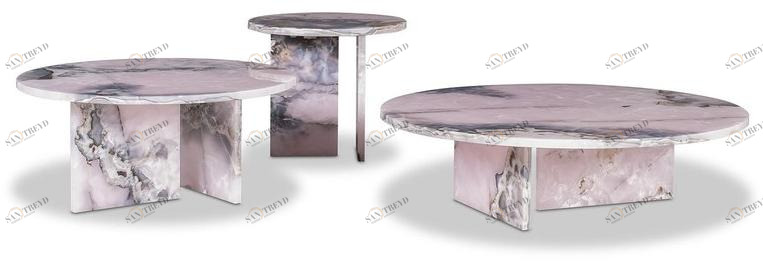 BAXTER Круглый журнальный столик из мрамора sun-id-1377129