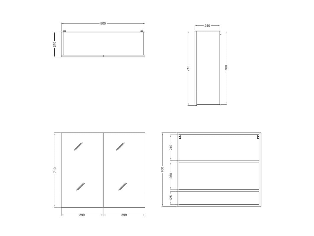 Подвесной шкаф для белья из ДСП с зеркалом COLAVENE Complementi Lavanderia ARCH-00146687 - Вид №6