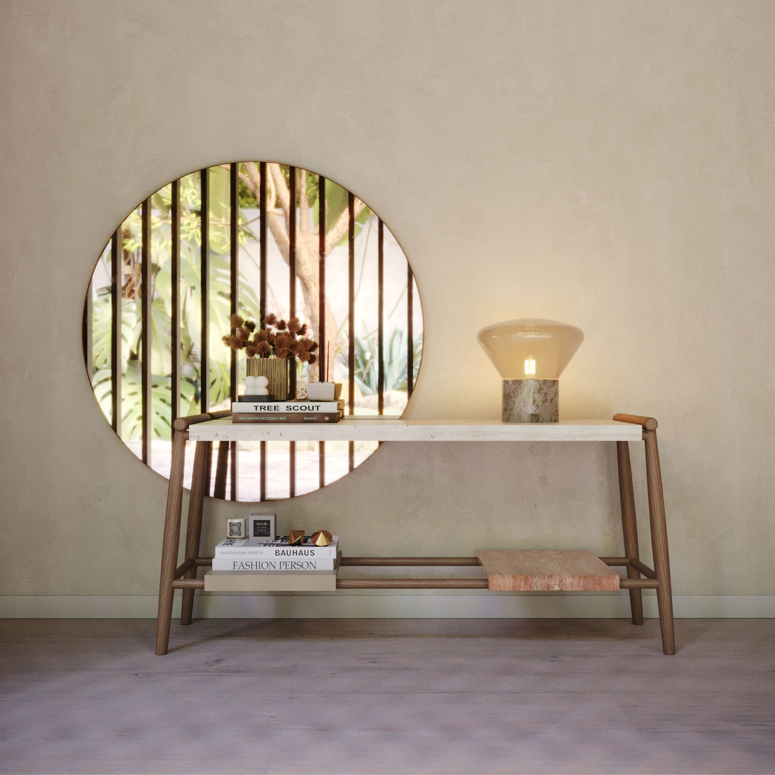 Травертиновый консольный стол Stylish Club Landform ARCH-00148687 - Вид №3