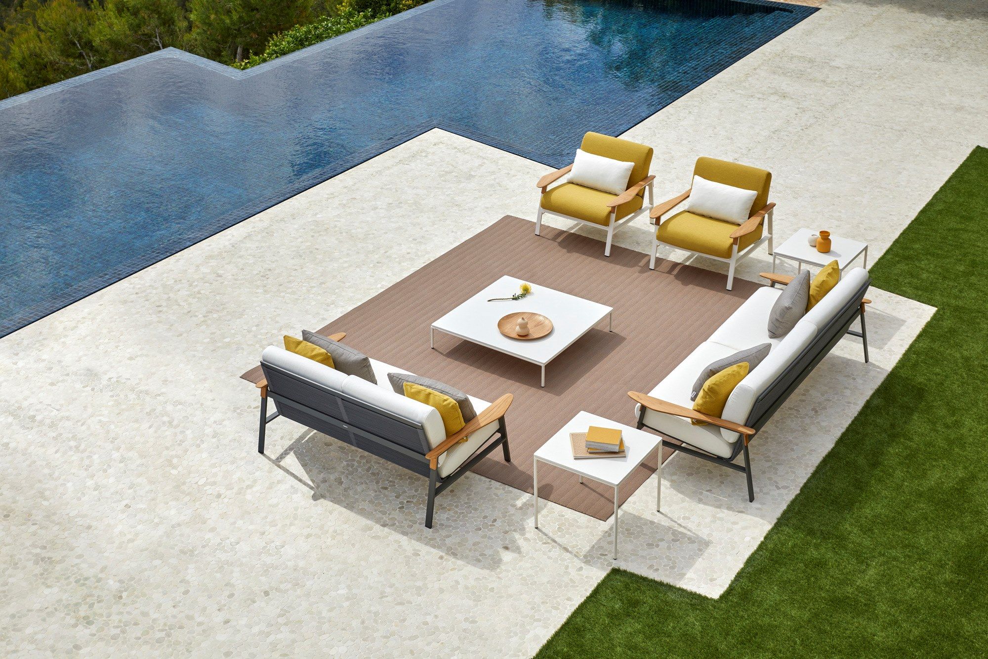 2-местный тканевый садовый диван POINT город ARCH-00061111 - Вид №4