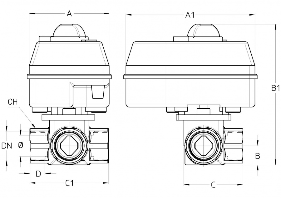 CIMBERIO CIM 680 1 Automix MV120 трехходовой смесительный клапан CIM 680  - Вид №1